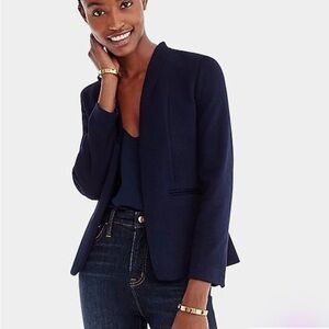 J. Crew 365 Navy Twill Open Blazer